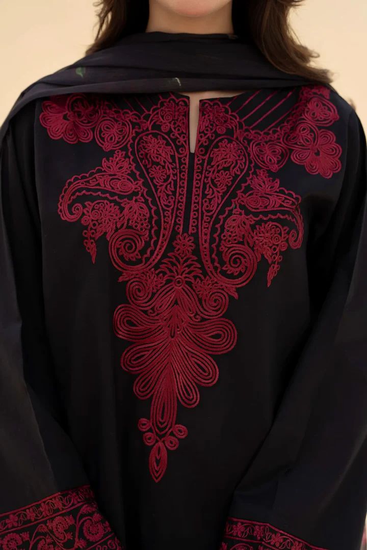 3pc Unstitched Pure Lawn Heavy Embroidered Suit