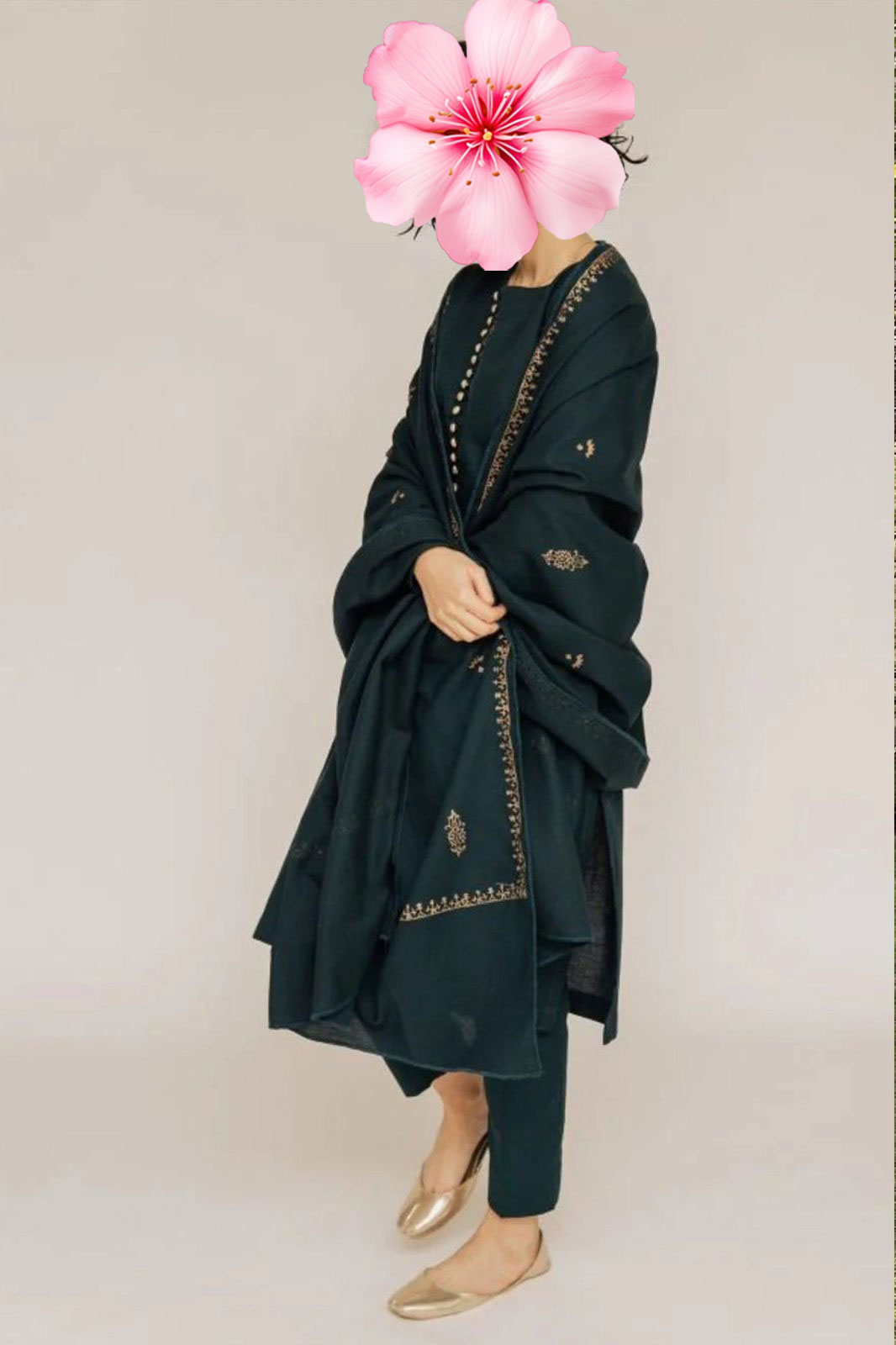 3pc Unstitched Pure Lawn Heavy Embroidered Suit