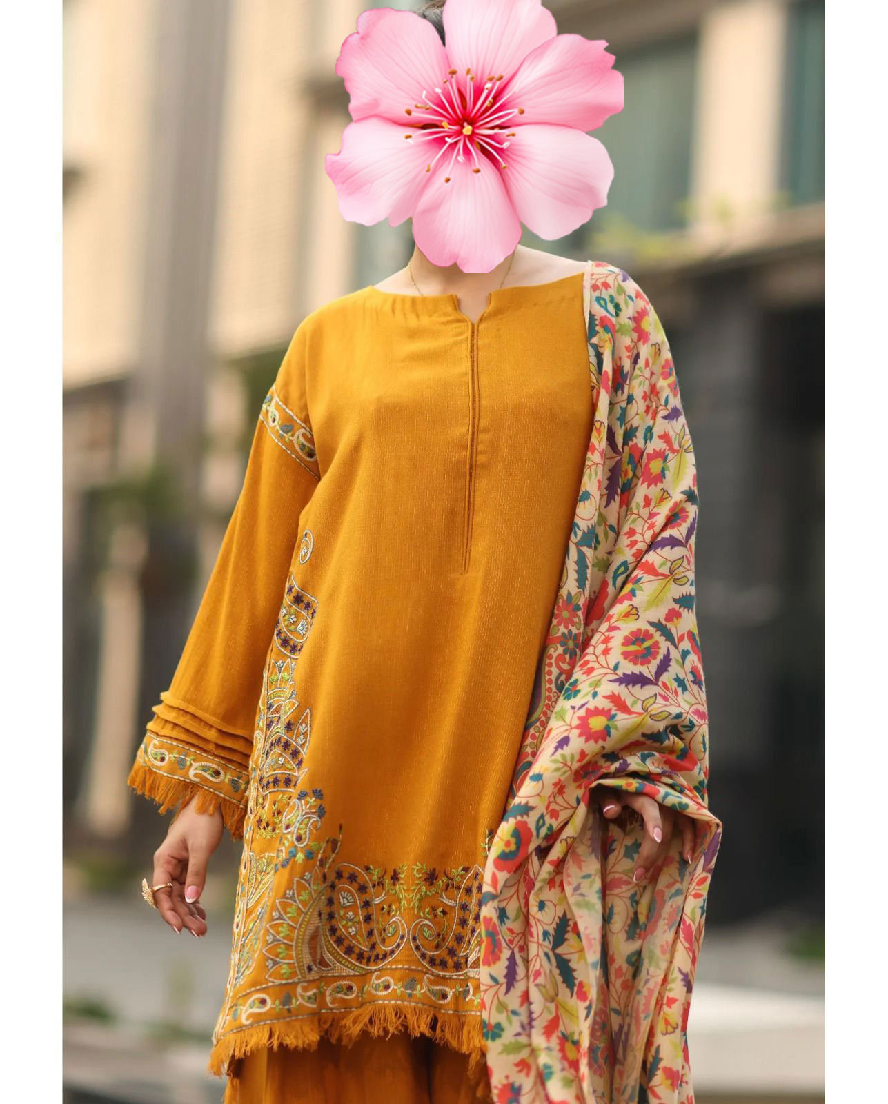 3pc Unstitched Pure Lawn Heavy Embroidered Suit