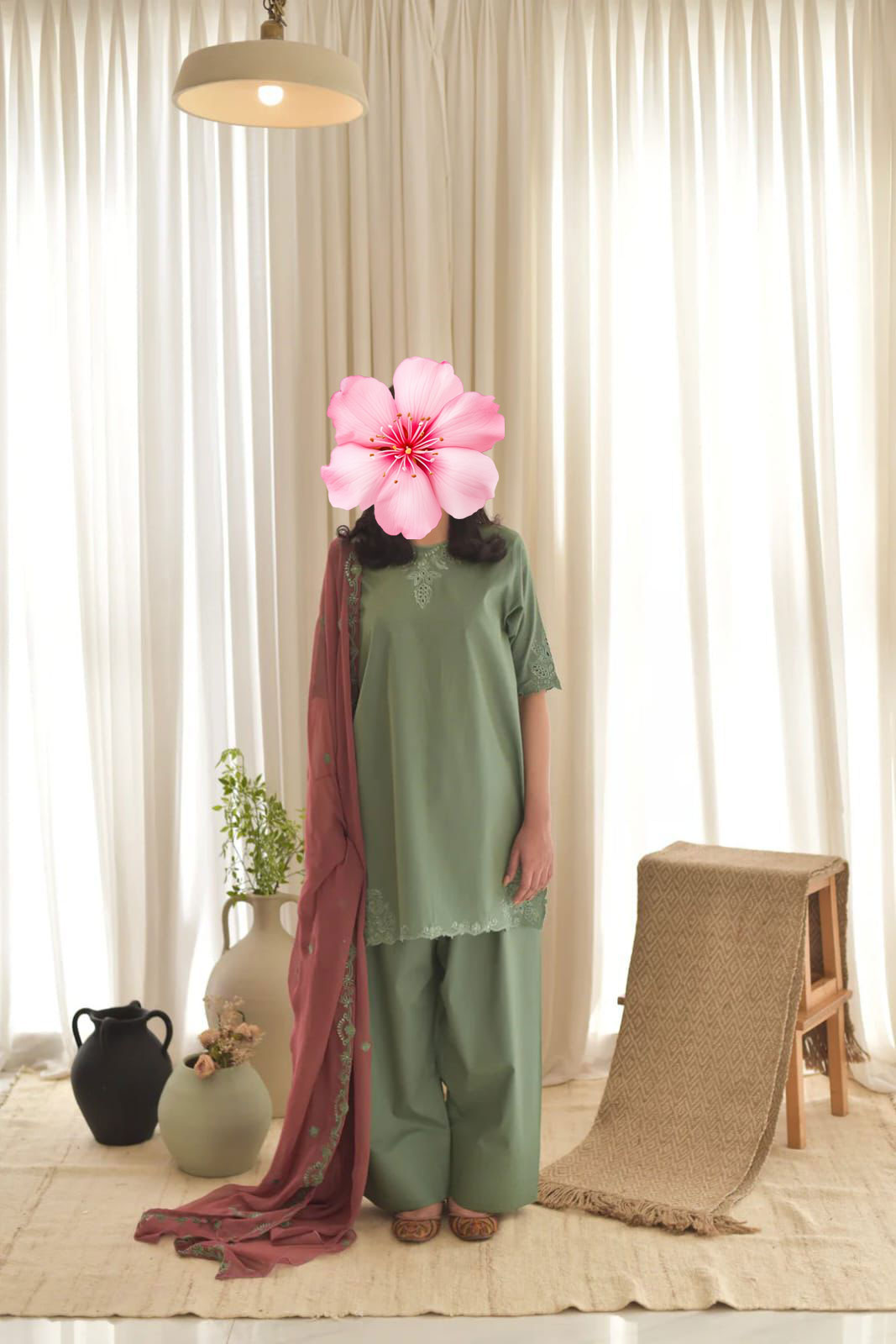 3pc Unstitched Pure Lawn Embroidered Suit