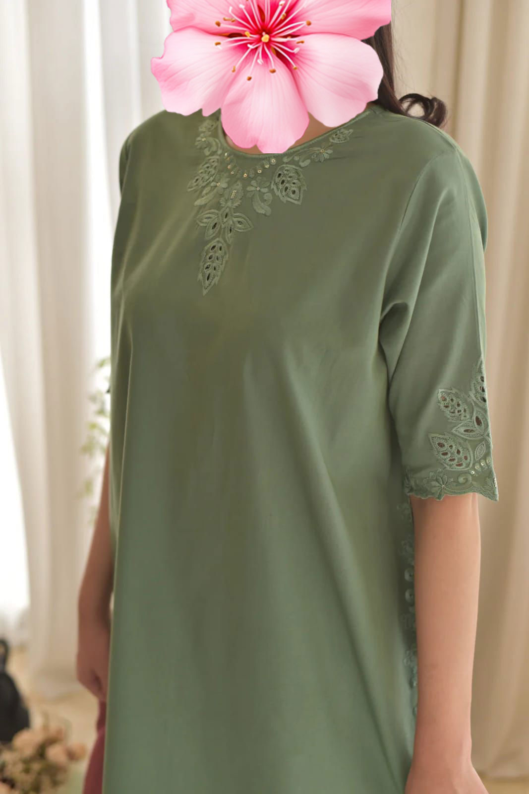 3pc Unstitched Pure Lawn Embroidered Suit