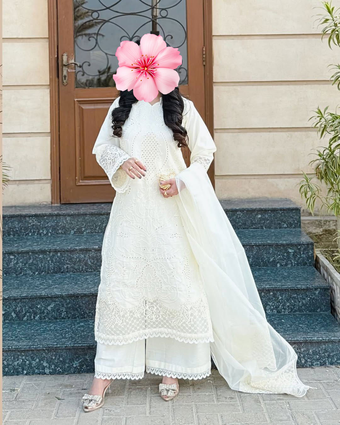 3pc Unstitched Pure Lawn Heavy Embroidered Suit