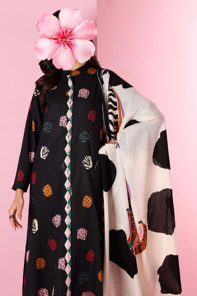 3pc Unstitched Pure Lawn Heavy Embroidered Suit