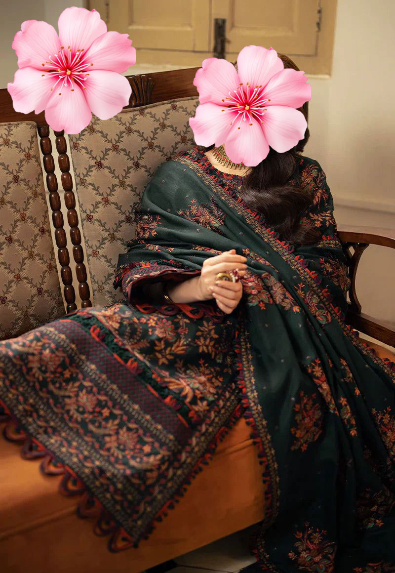 3pc Unstitched Pure Lawn Heavy Embroidered Suit