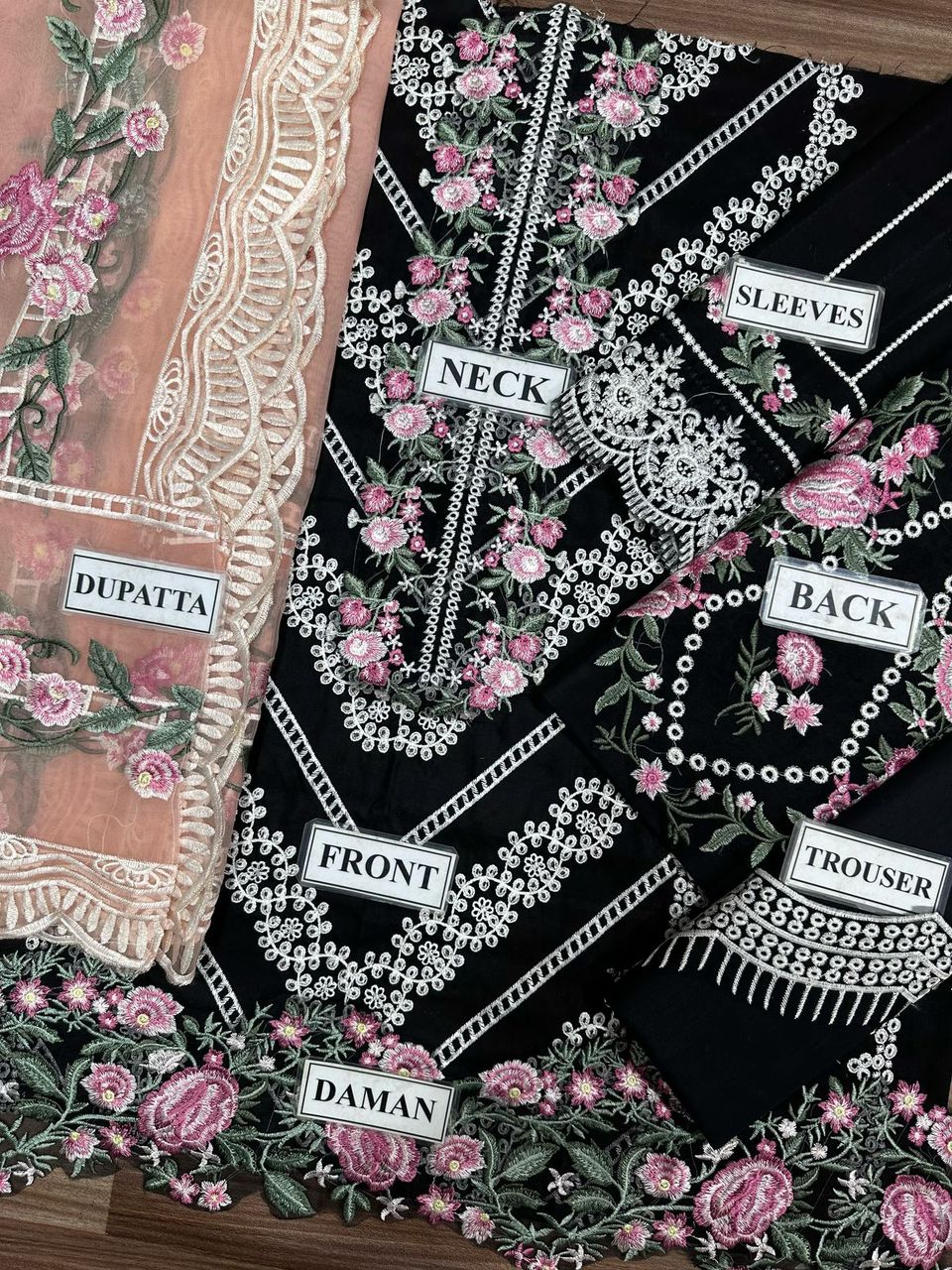 3pc Unstitched Pure Lawn Heavy Embroidered Suit