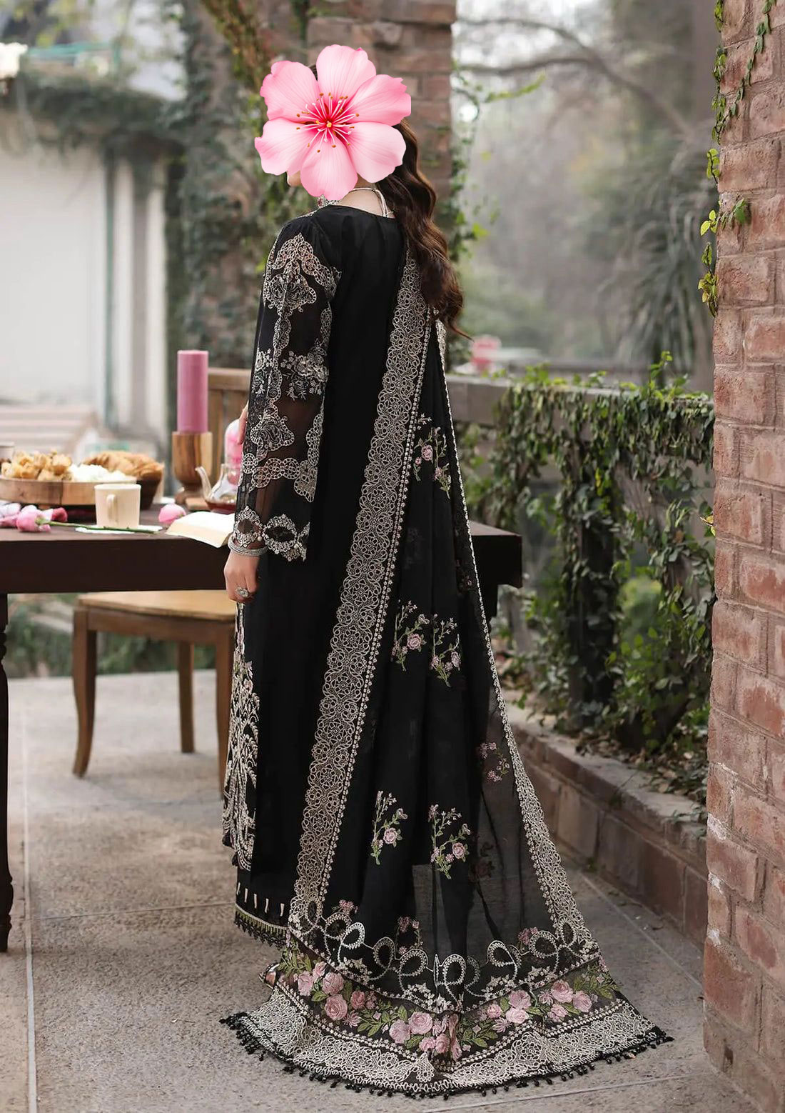 3pc Unstitched Pure Lawn Heavy Embroidered Suit
