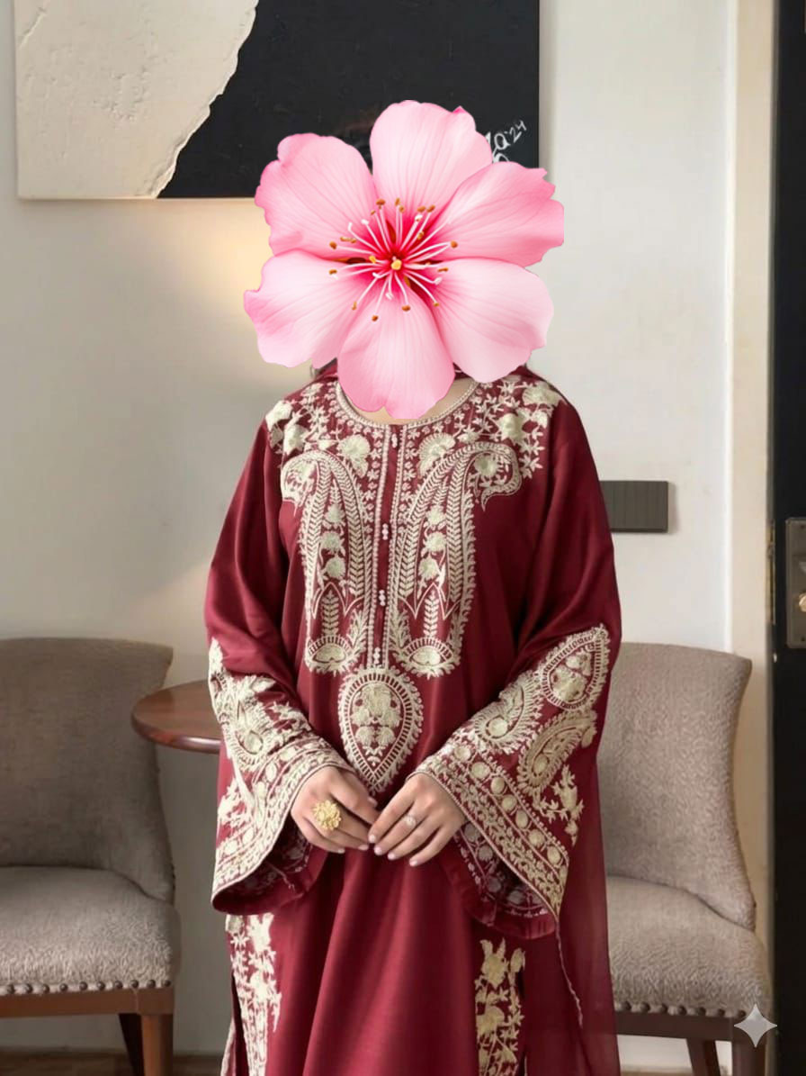 3pc Unstitched Pure Lawn Heavy Thread Embroidered Suit