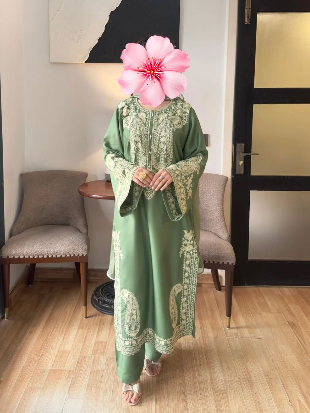 3pc Unstitched Pure Lawn Heavy Thread Embroidered Suit
