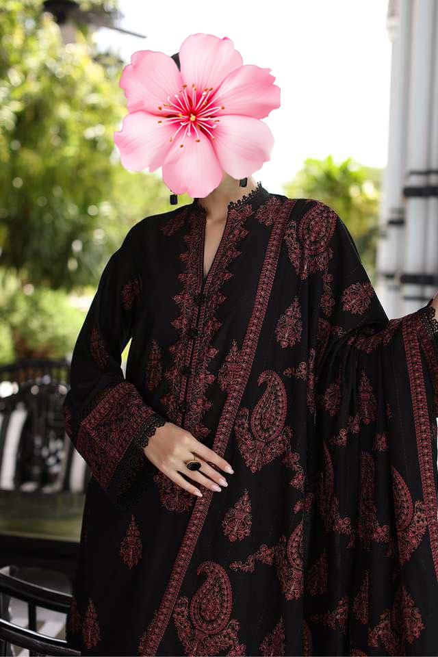 3pc Unstitch Fully Heavy Embroidered Lawn Suit