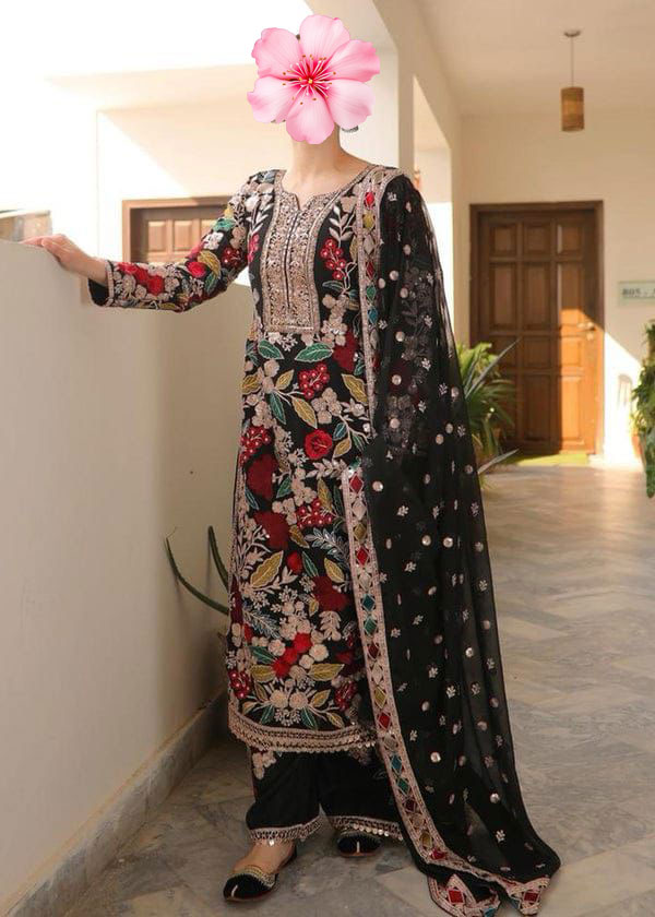 3pc Unstitched Heavy Embroidered Suit