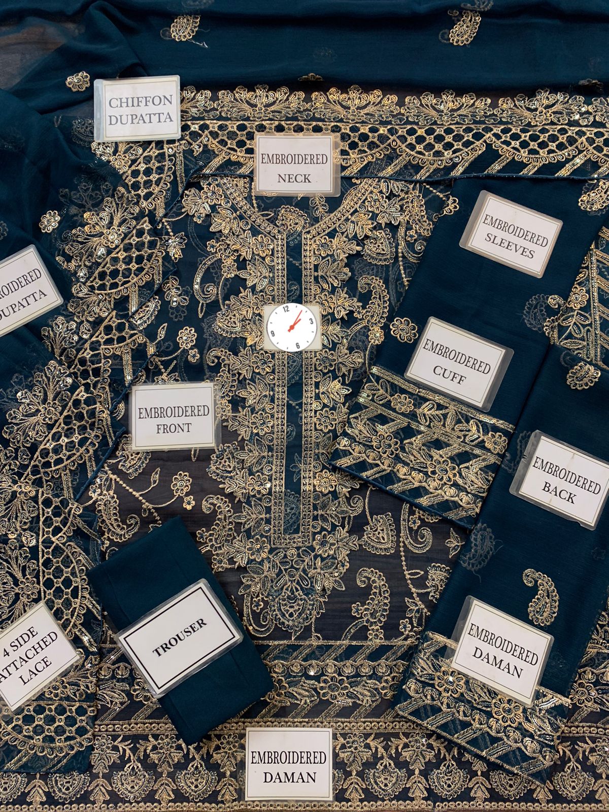 3pc Unstitched Heavy Embroidered Suit