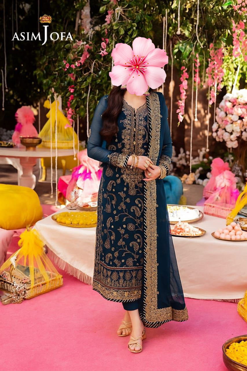 3pc Unstitched Heavy Embroidered Suit