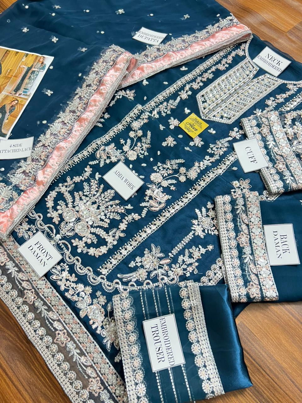 3pc Unstitched Fully Heavy Embroidered Suit