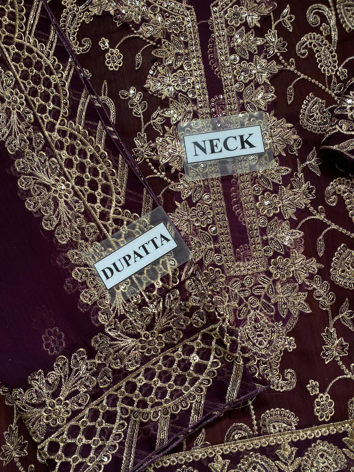 3pc Unstitched Embroidered Suit