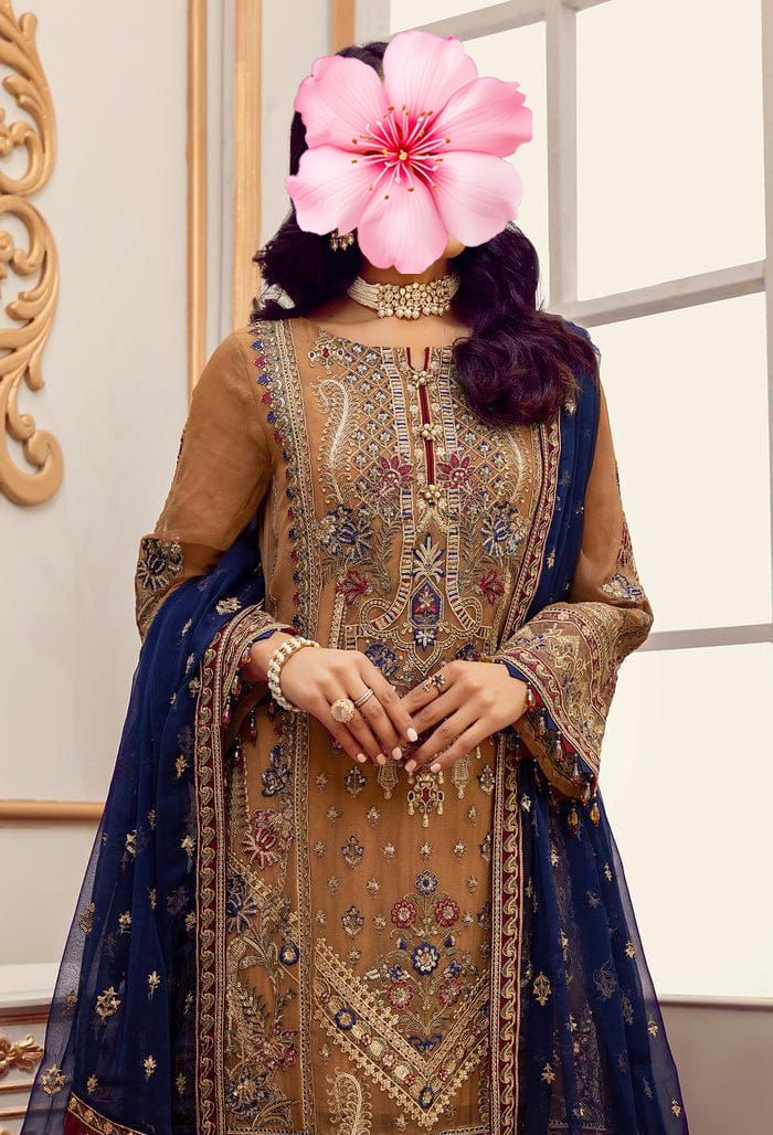 3pc Unstitched Fully Heavy Embroidered Suit