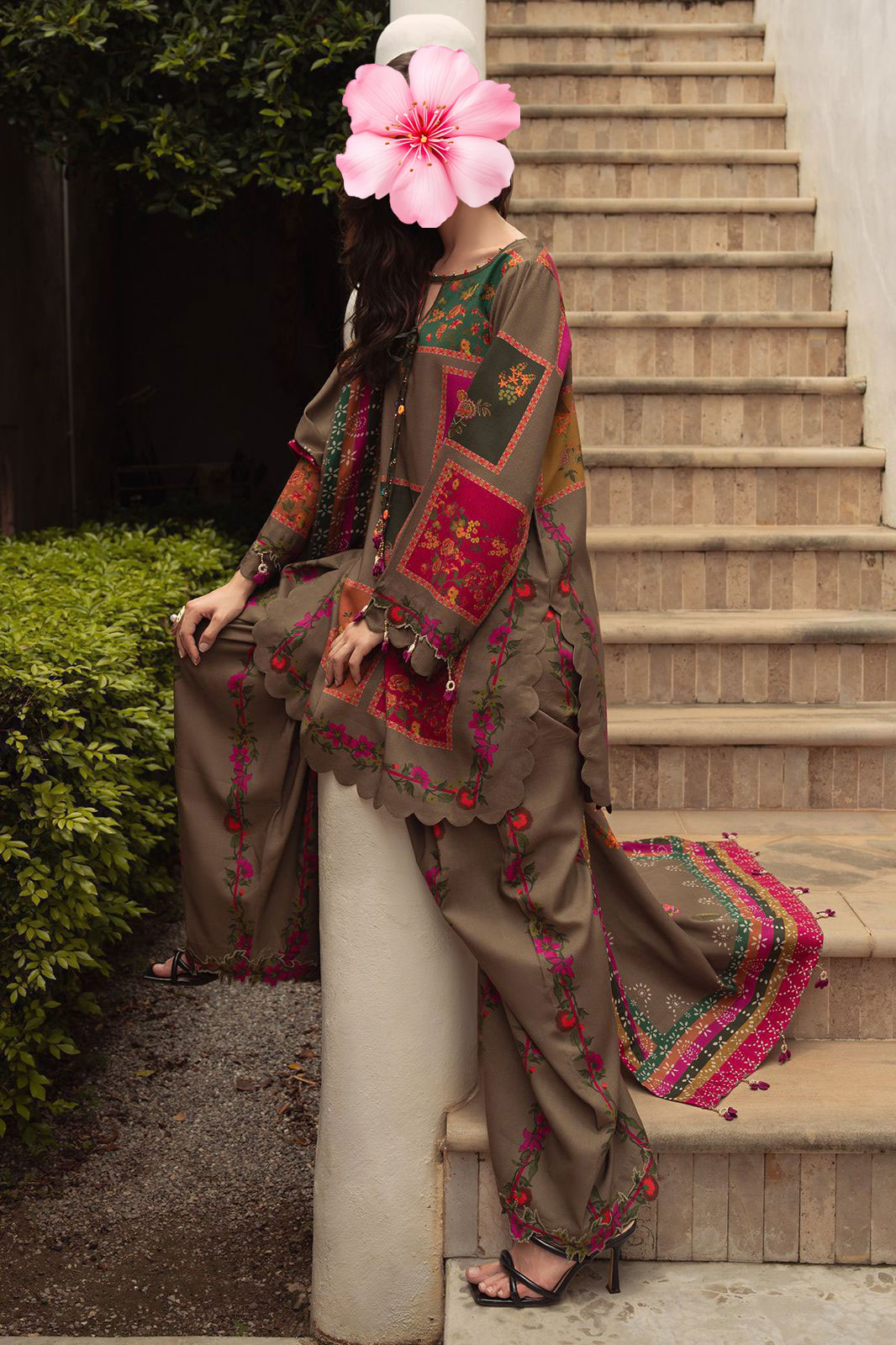 3pc Unstitched Printed Lawn Suit