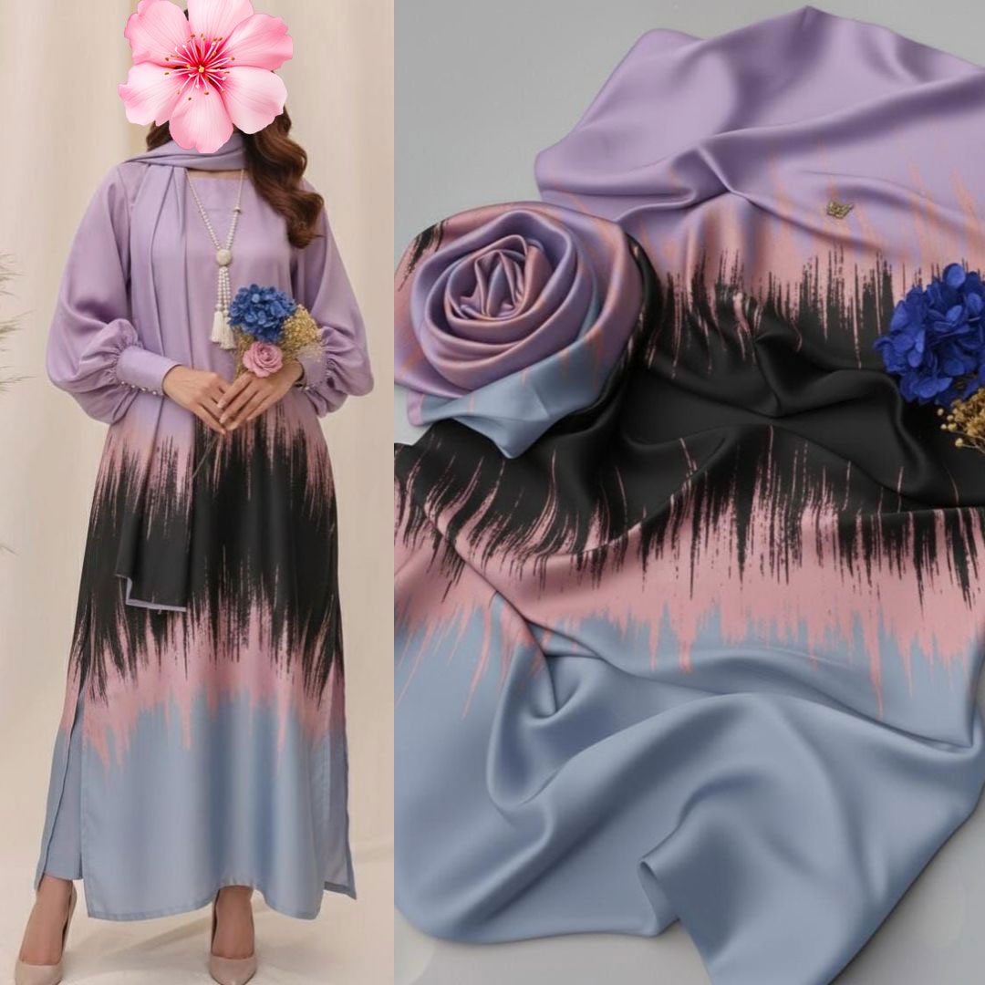 3pc Unstitched Shamooz Silk Printed Suit