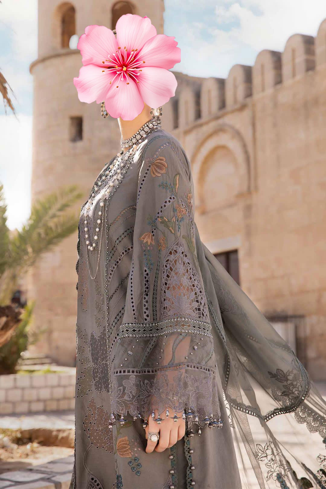3pc Unstitched Fully Heavy Embroidered Lawn Suit