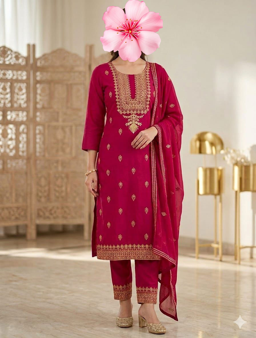 3pc Unstitch Embroidered Cotton Lawn Suit