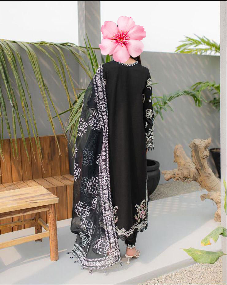3pc Unstitched Fully Heavy Embroidered Lawn Suit