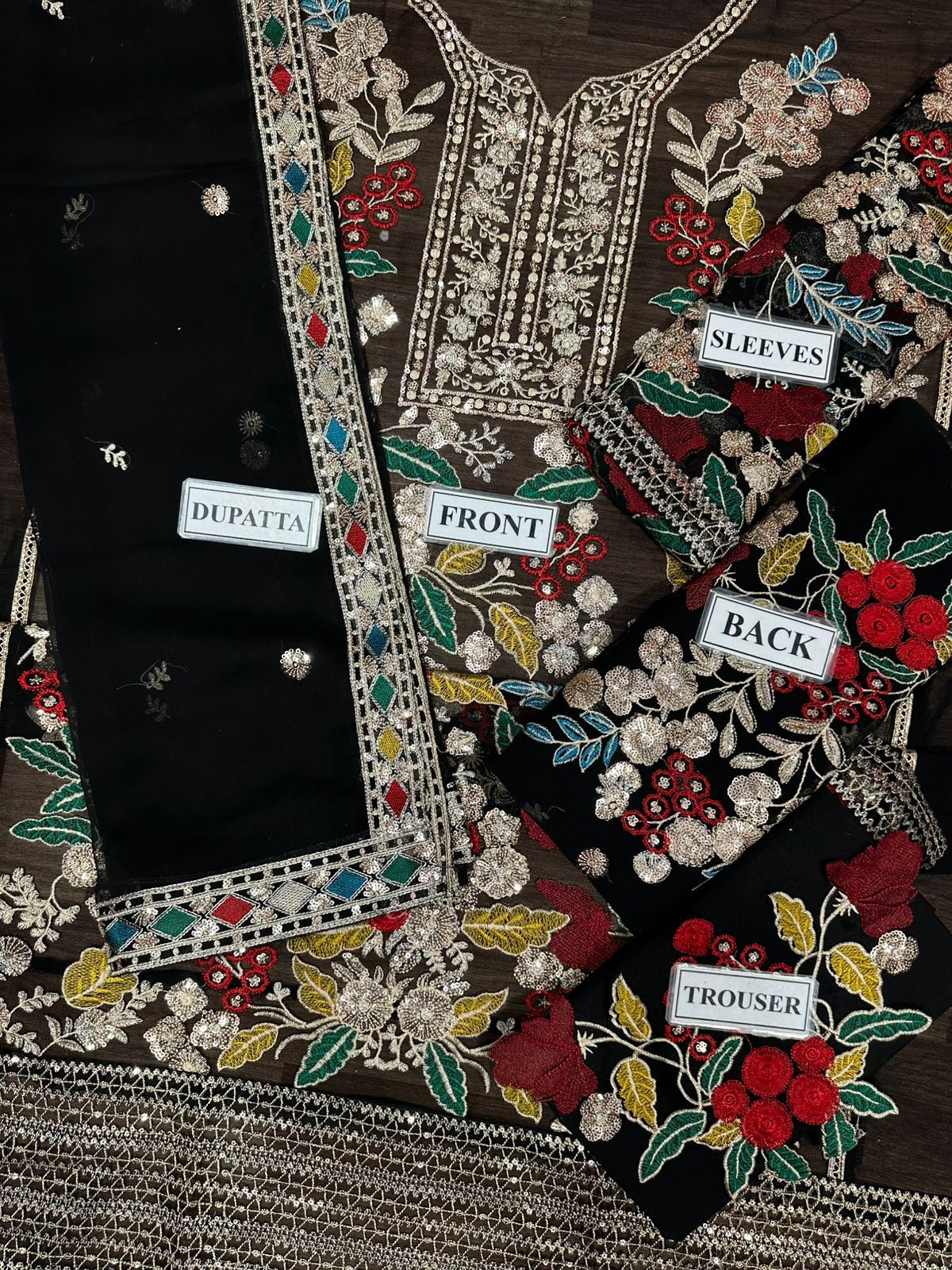 3pc Unstitched Heavy Embroidered Suit