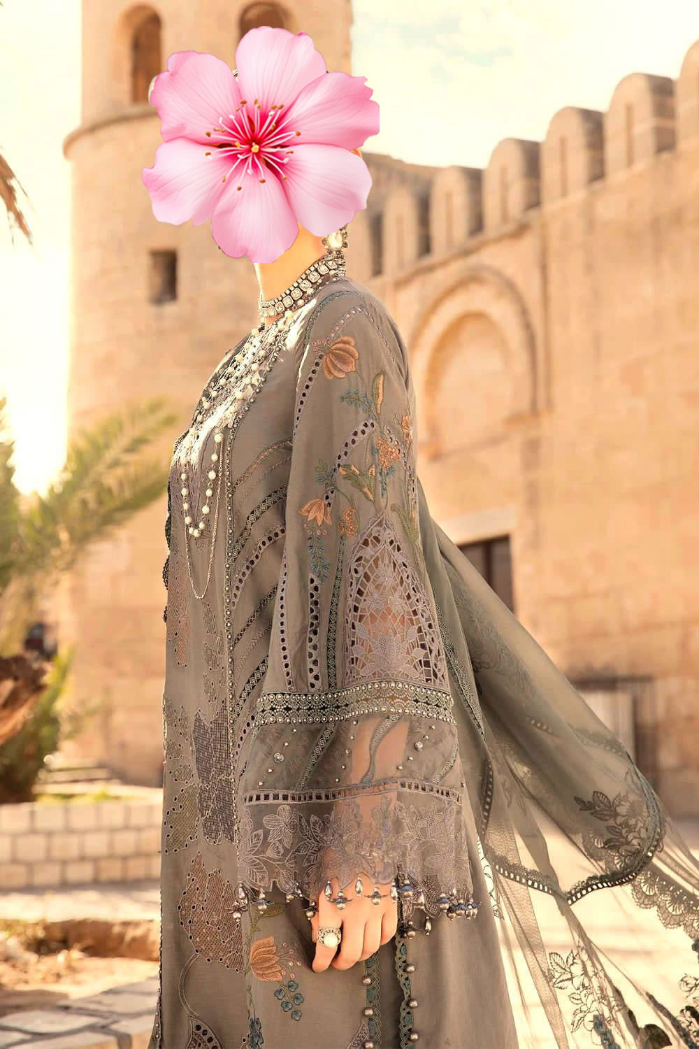 3pc Unstitched Fully Heavy Embroidered Lawn Suit