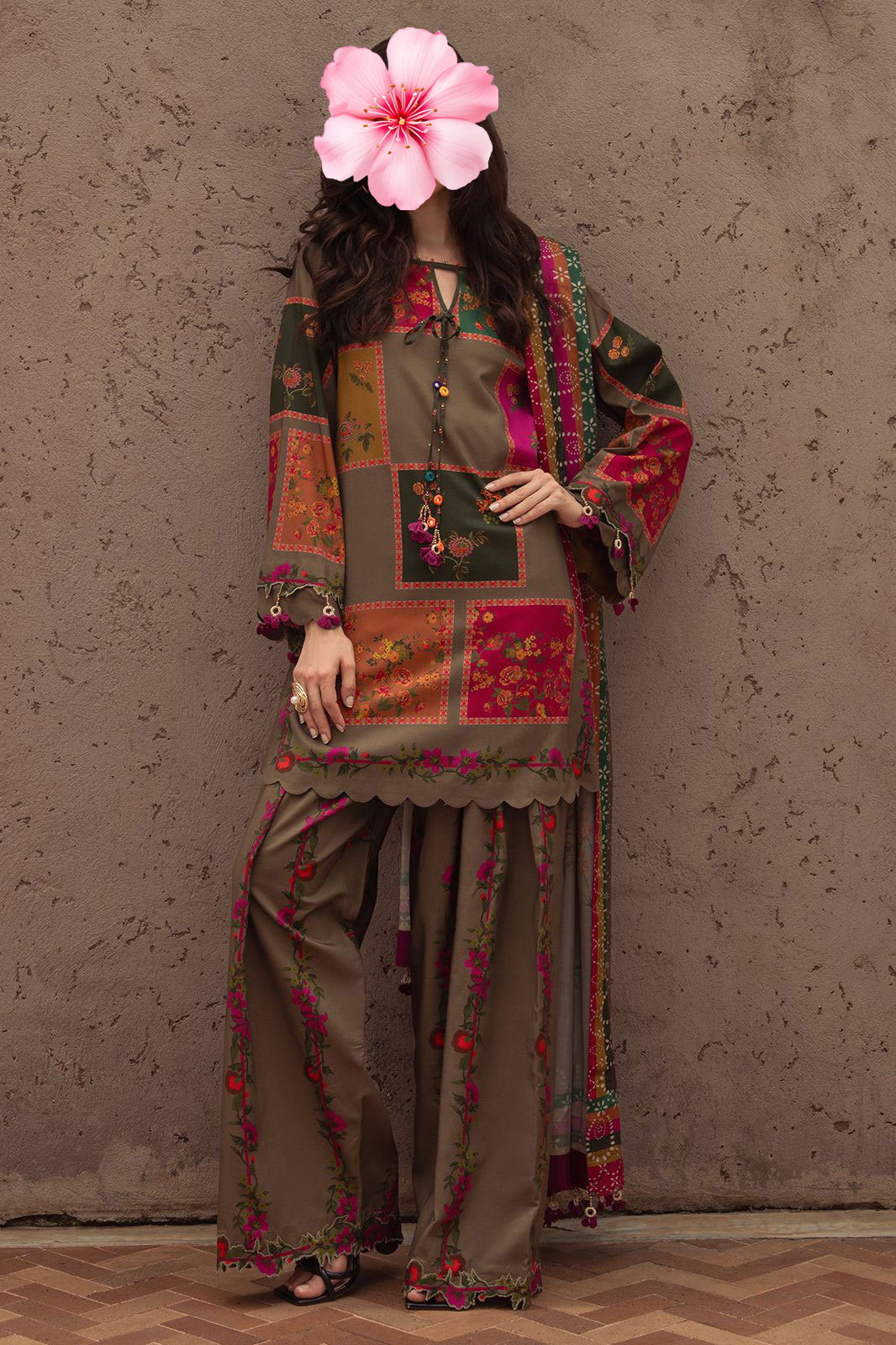 3pc Unstitched Printed Lawn Suit
