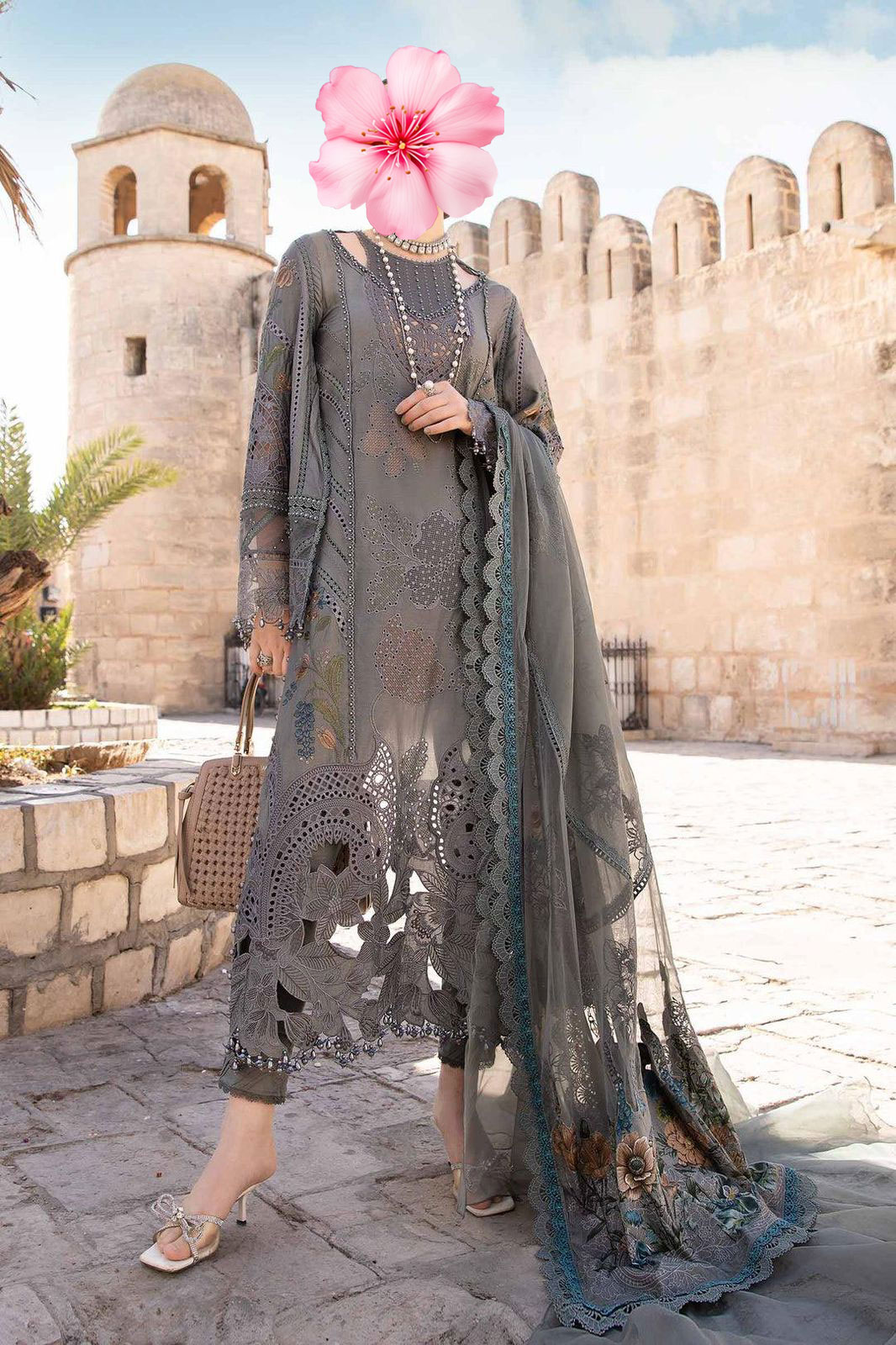 3pc Unstitched Fully Heavy Embroidered Lawn Suit