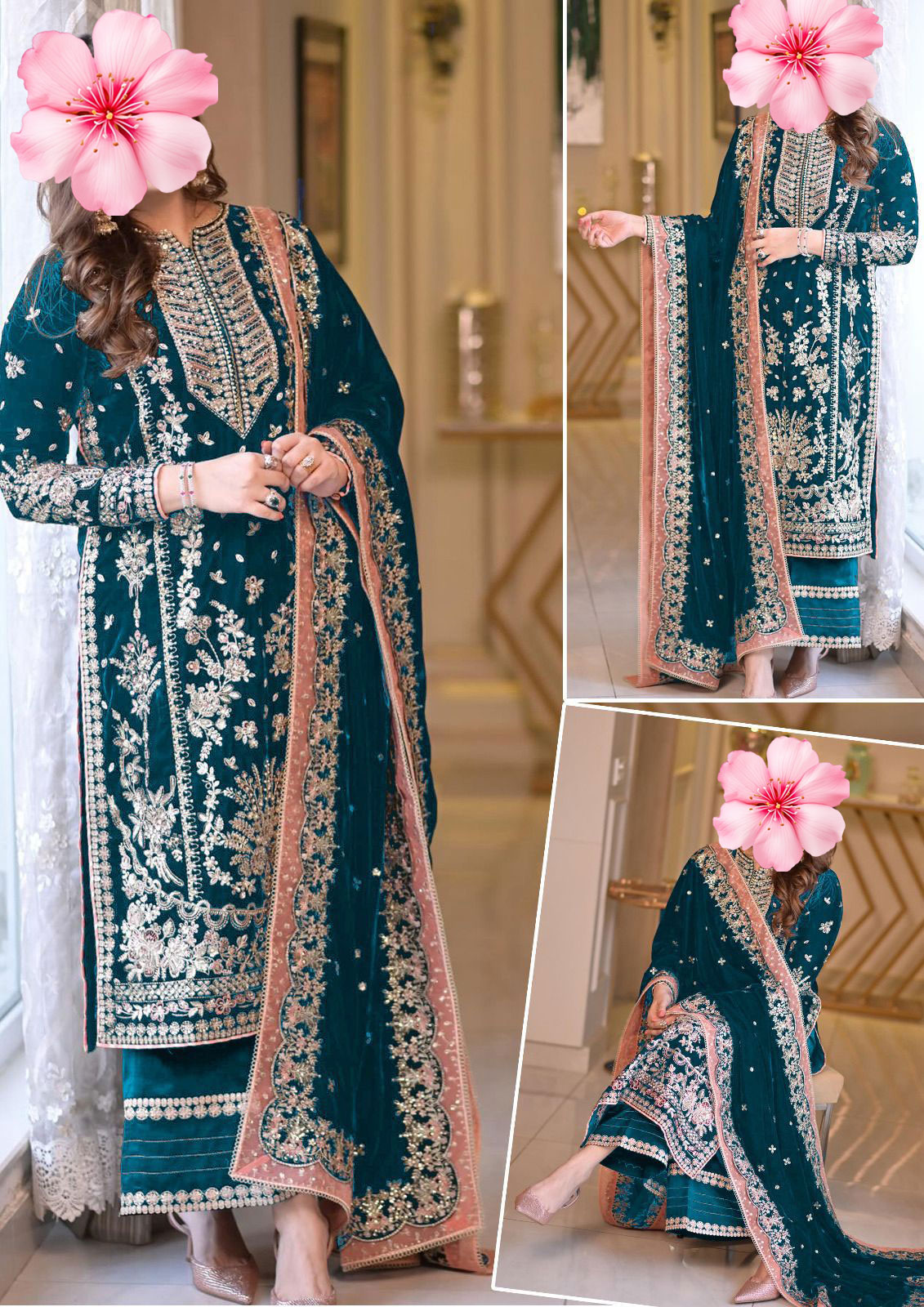 3pc Unstitched Fully Heavy Embroidered Suit
