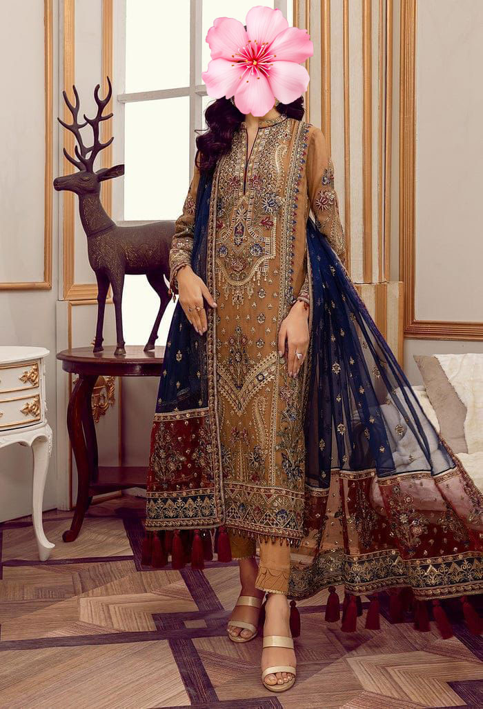 3pc Unstitched Fully Heavy Embroidered Suit