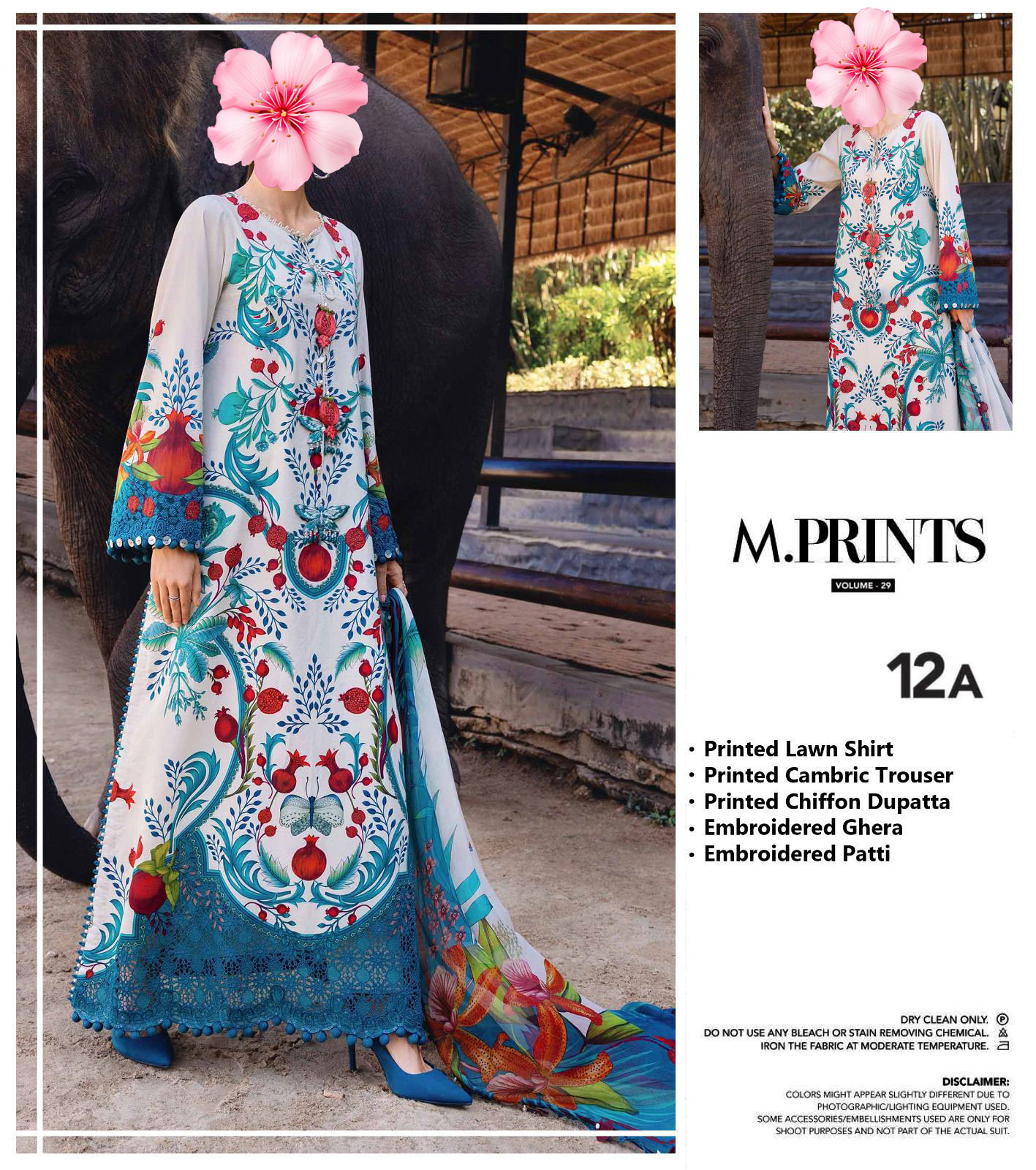 3pc Unstitched Heavy Embroidered Lawn Suit