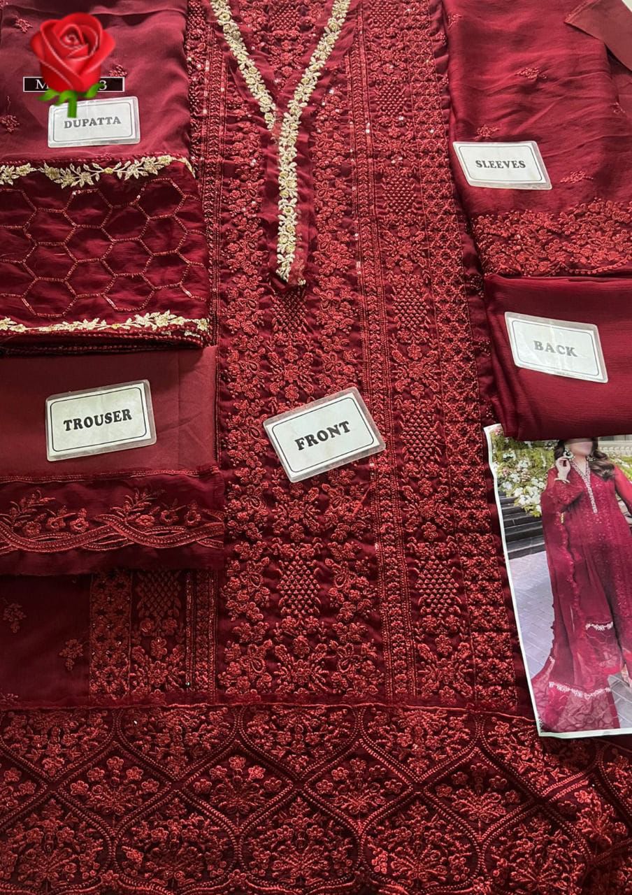 3pc Unstitched Fully Heavy Embroidered Suit