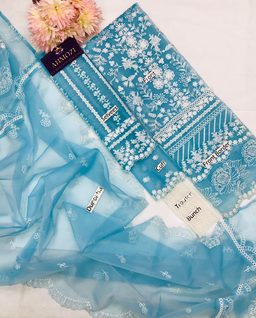 3pc Unstitched Fully Heavy Embroidered Suit