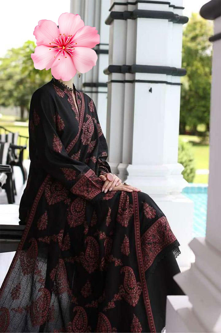 3pc Unstitch Fully Heavy Embroidered Lawn Suit