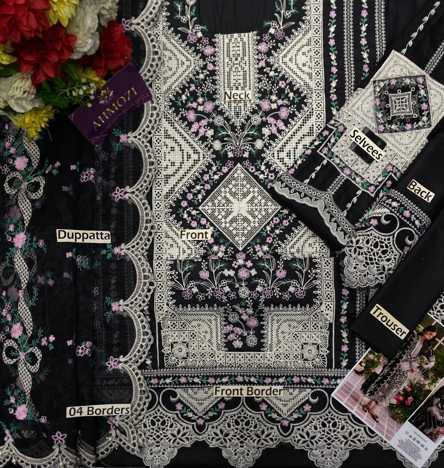 3pc Unstitched Fully Heavy Embroidered Lawn Suit