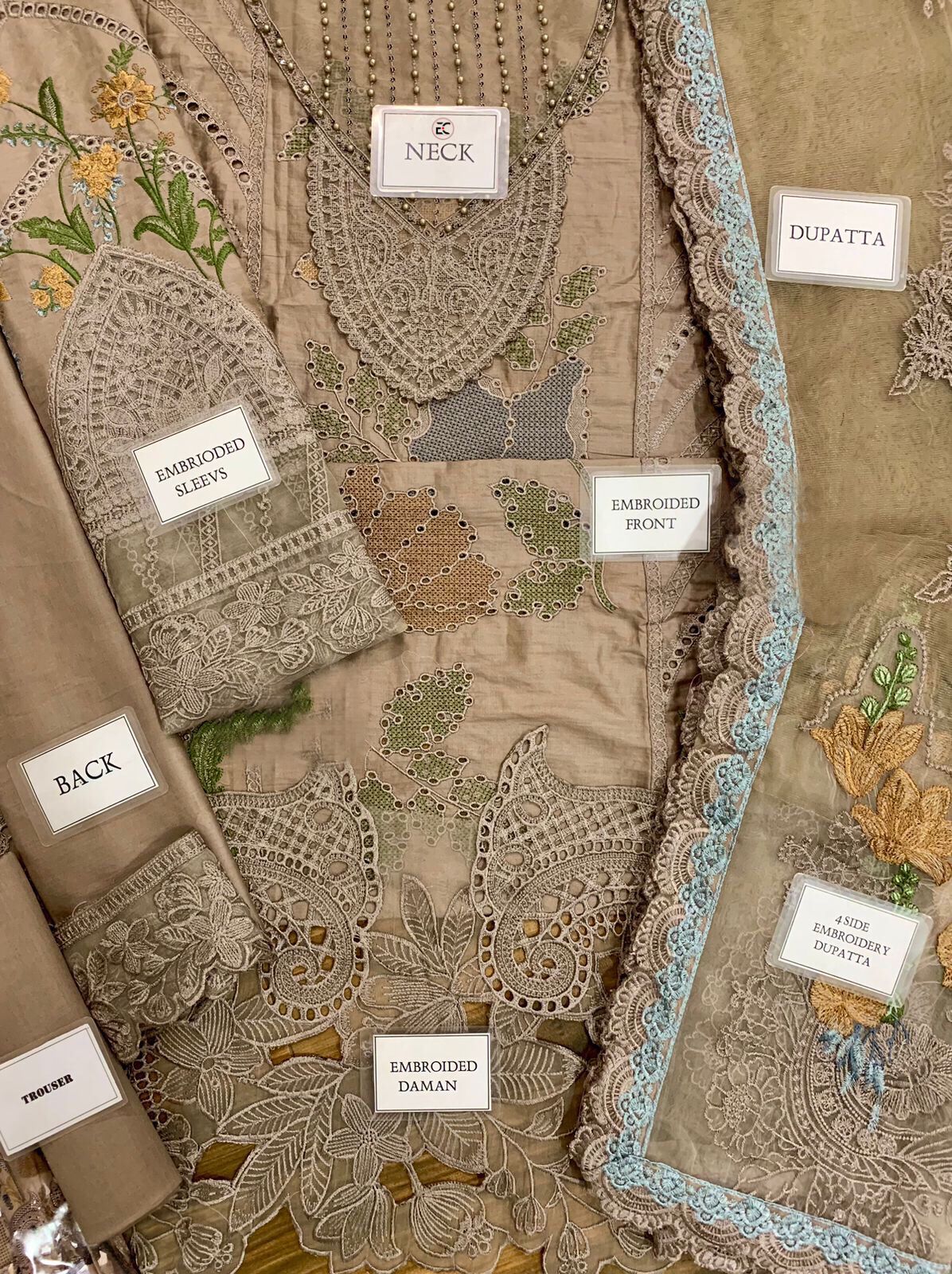 3pc Unstitched Fully Heavy Embroidered Lawn Suit
