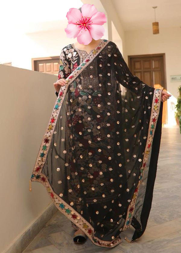 3pc Unstitched Heavy Embroidered Suit