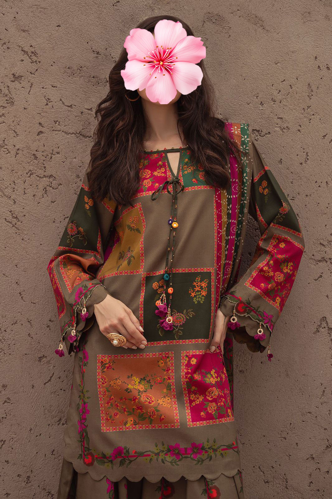3pc Unstitched Printed Lawn Suit