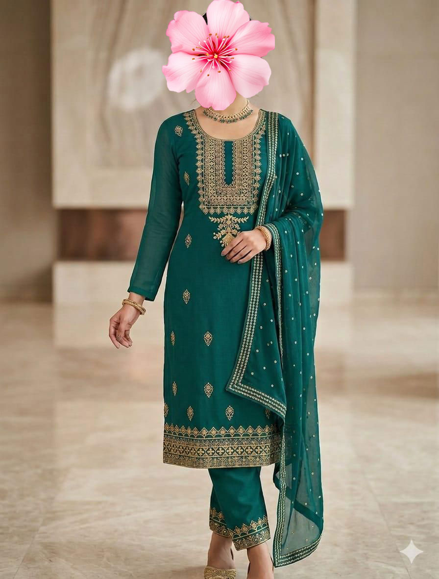 3pc Unstitch Embroidered Cotton Lawn Suit