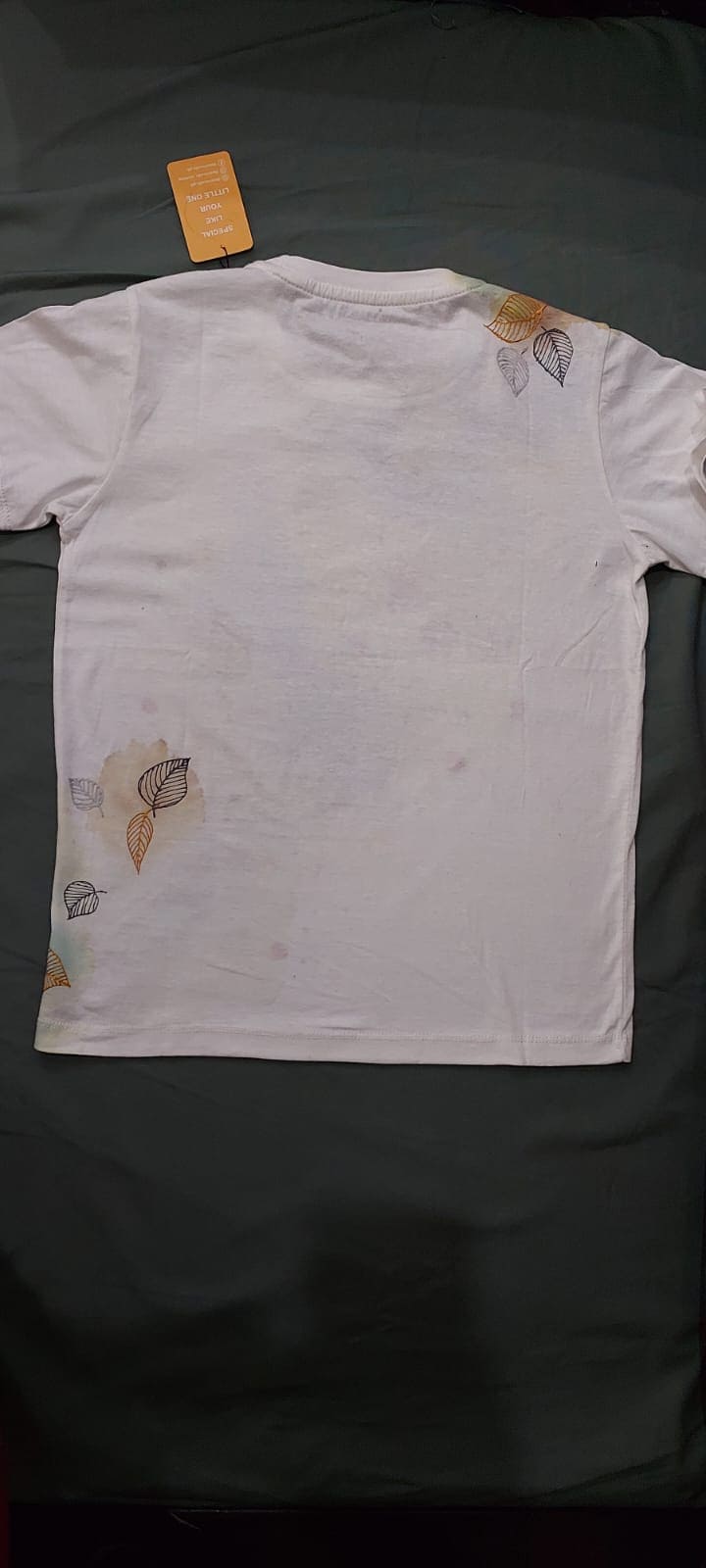 Hand painted design with tie and dye texture shirt