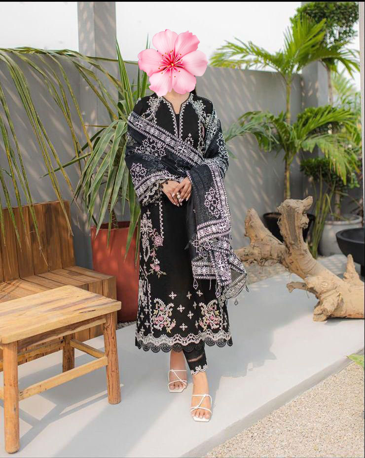 3pc Unstitched Fully Heavy Embroidered Lawn Suit