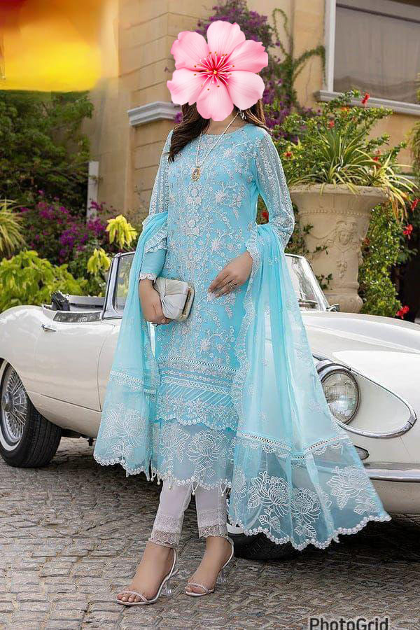 3pc Unstitched Fully Heavy Embroidered Suit