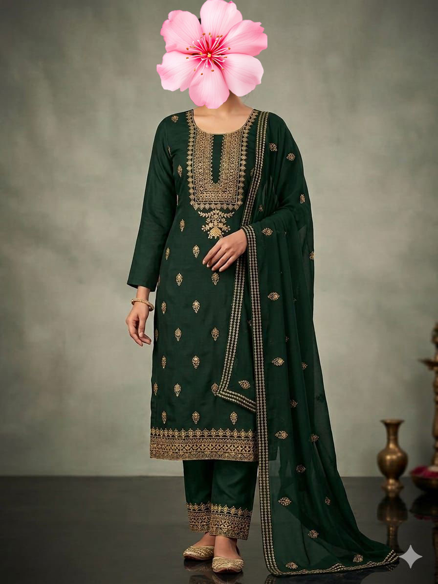 3pc Unstitch Embroidered Cotton Lawn Suit