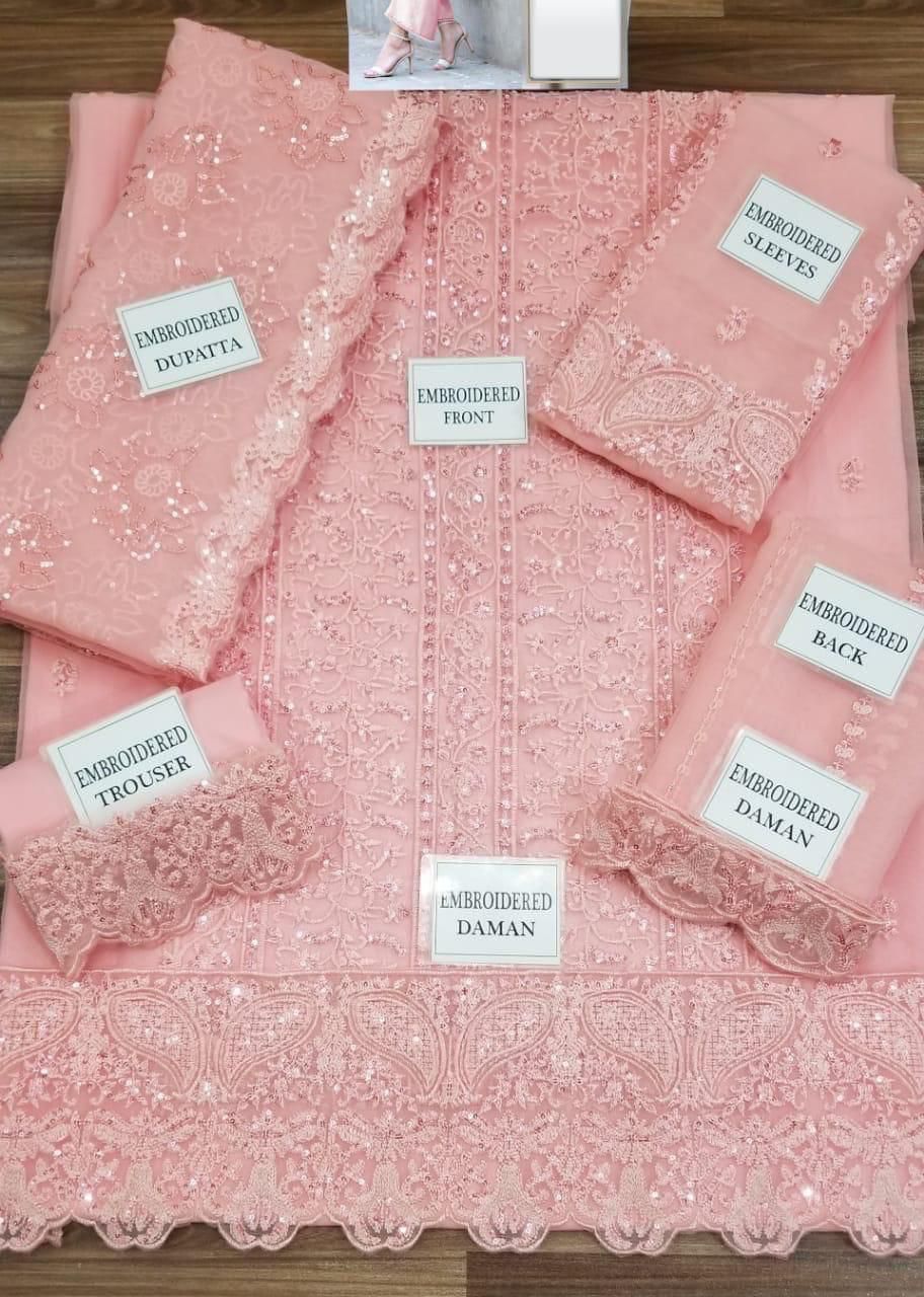 3pc Unstitched Heavy Embroidered Suit