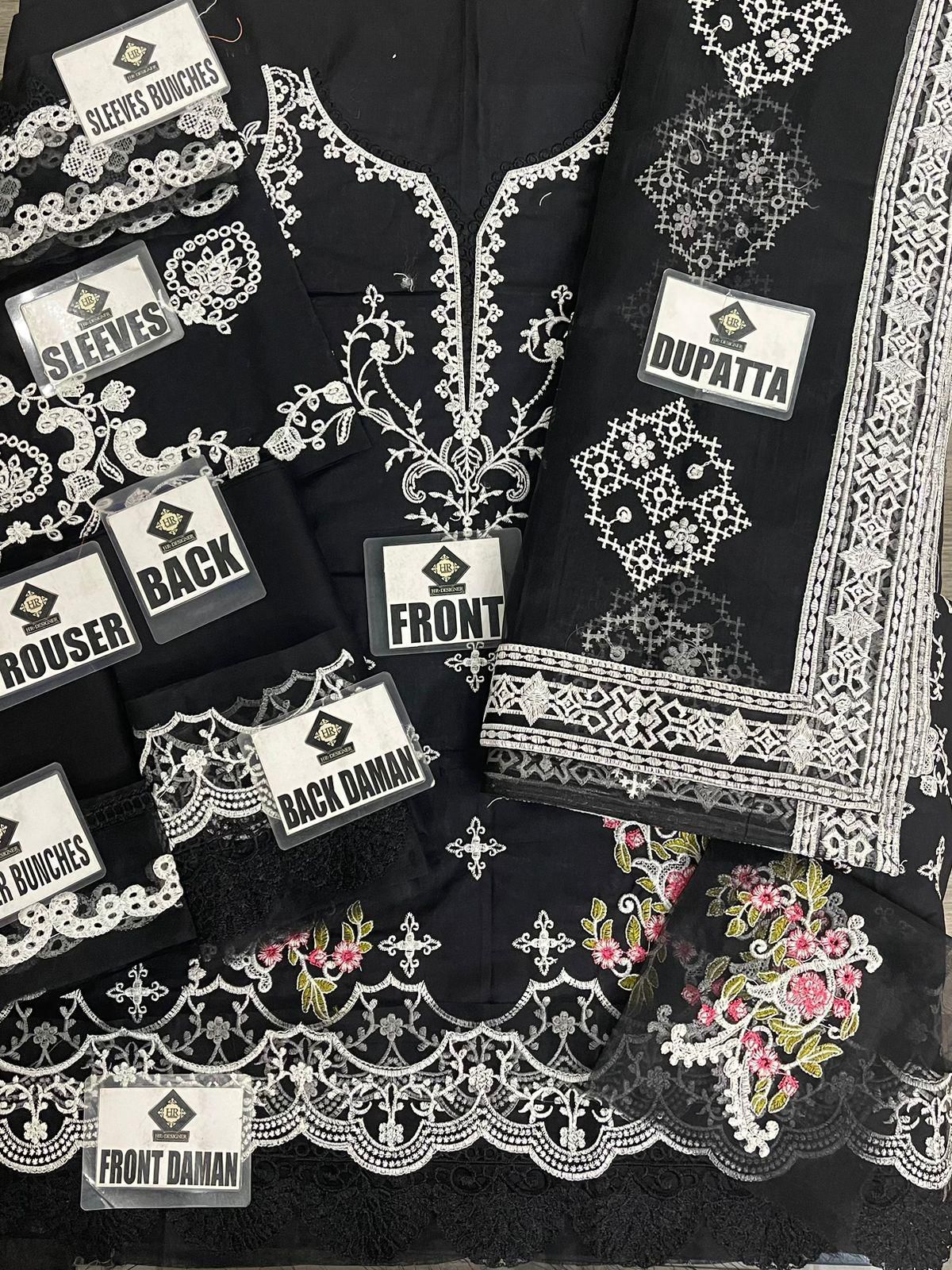 3pc Unstitched Fully Heavy Embroidered Lawn Suit
