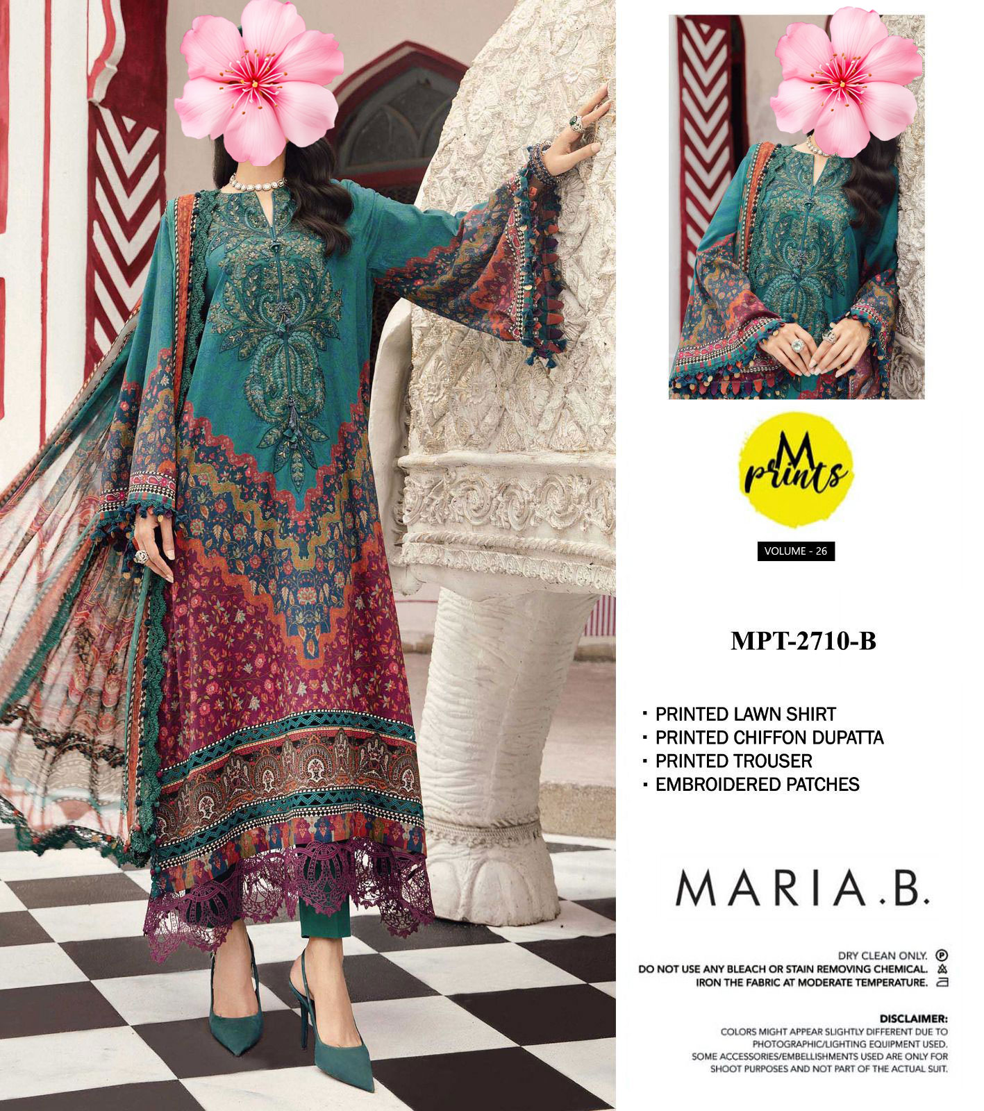 3pc Unstitched Heavy Embroidered Suit