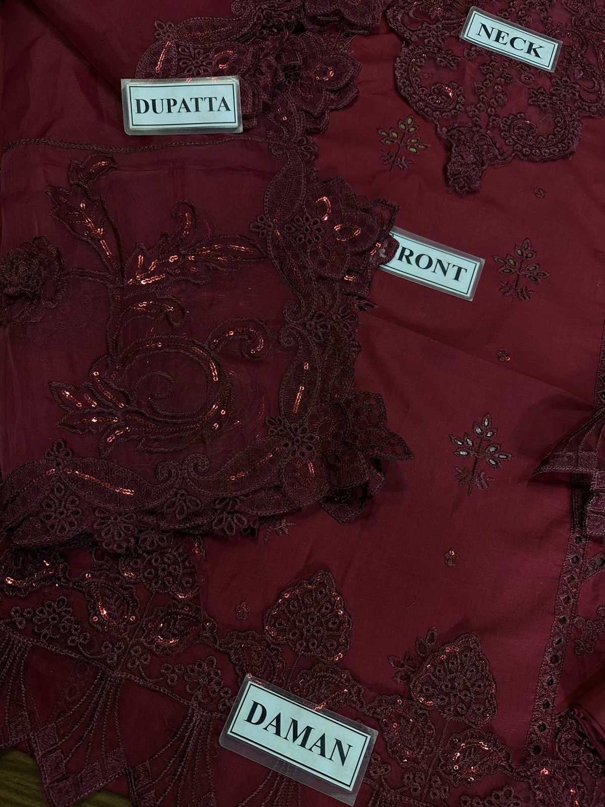 3pc Unstitched Chicken Kari Lawn Suit